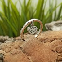 Srebrny pierścionek damski "Serce Wieczności"